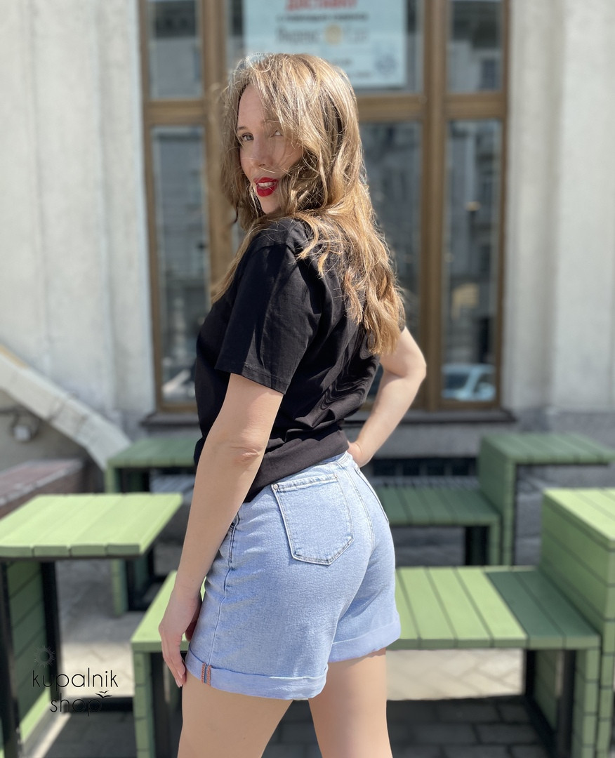 ШОРТЫ "3185" ДЖИНСОВЫЕ ГОЛУБЫЕ