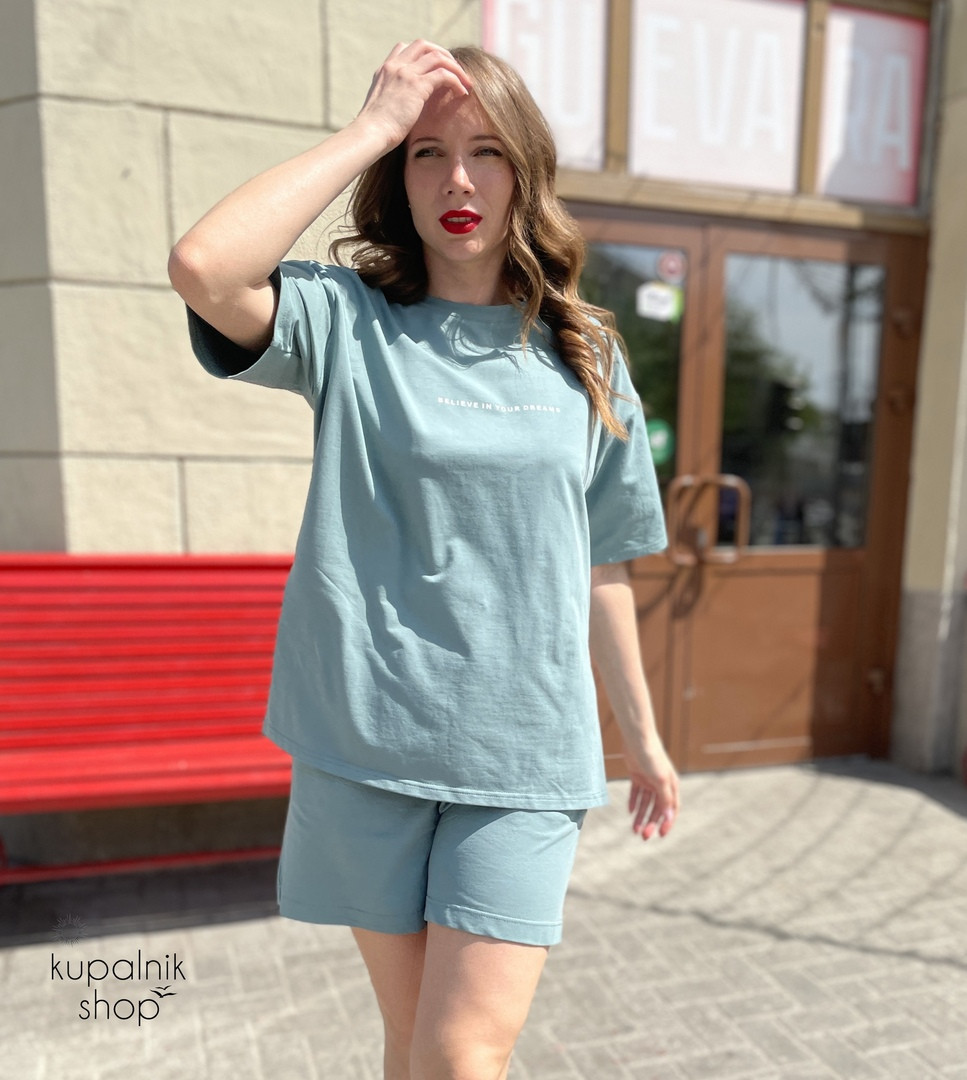КОСТЮМ "LARIMAR" ФУТБОЛКА+ШОРТЫ МОРСКАЯ ВОЛНА