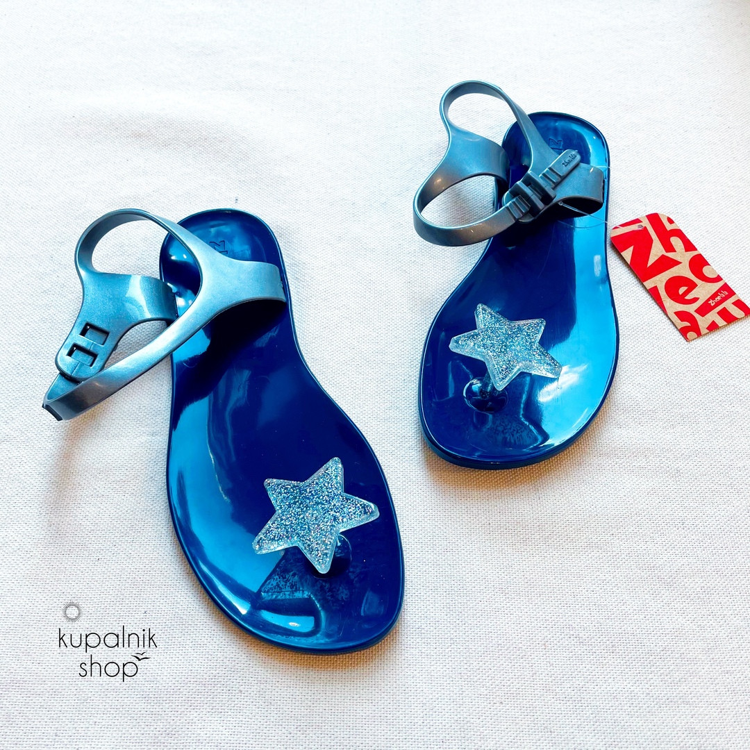Модель "ZHOELALA" сандалии силиконовые синие