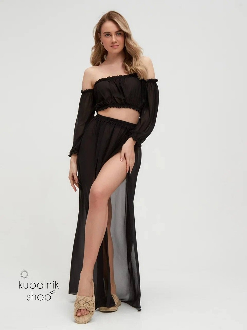 Модель "SIRENA" топ+юбка черные