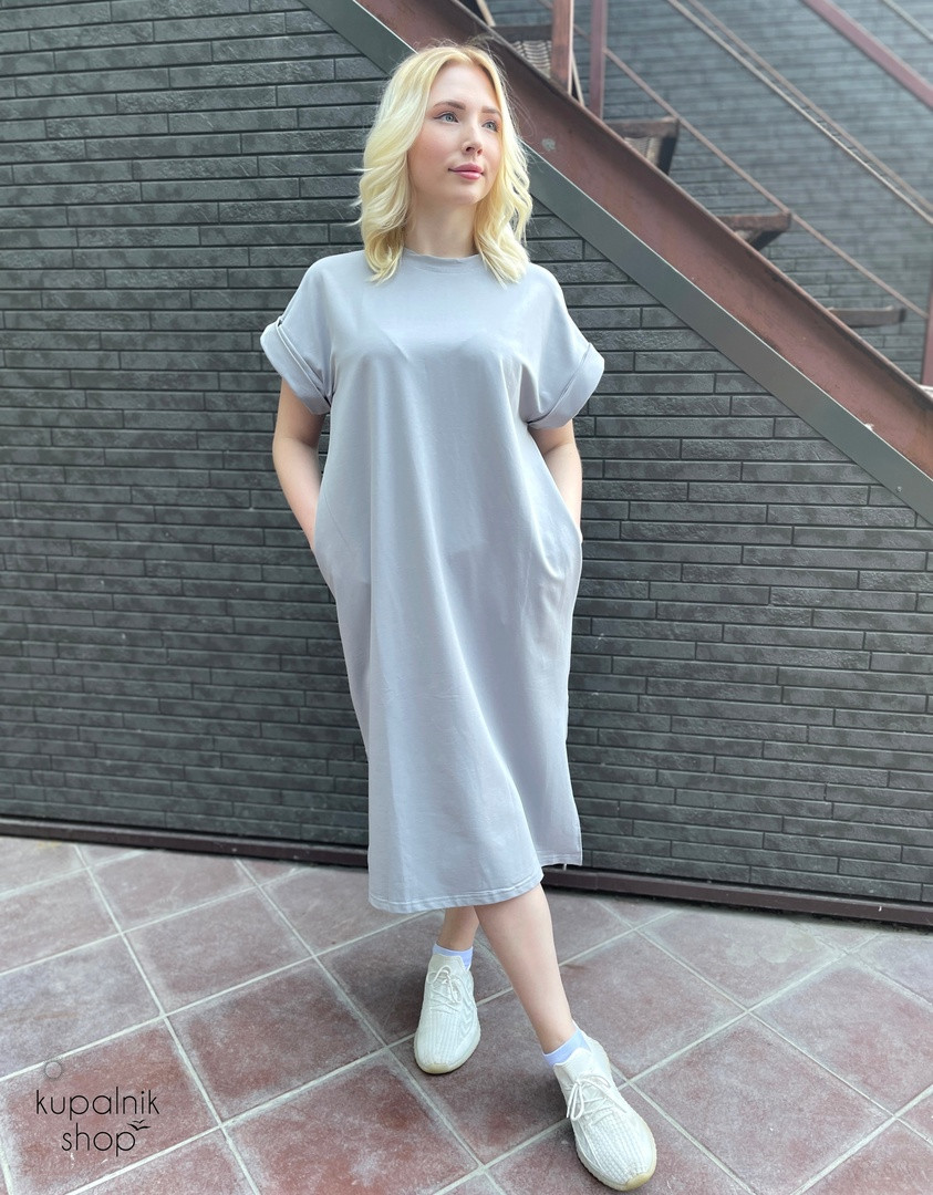 Модель "LING" платье серое
