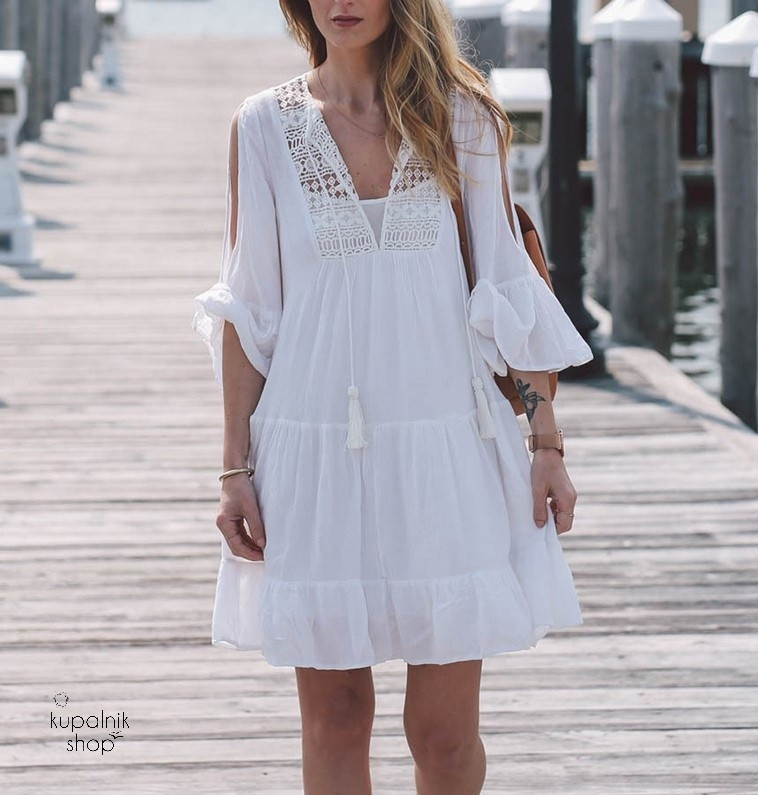 VIOLETTA туника-платье белое