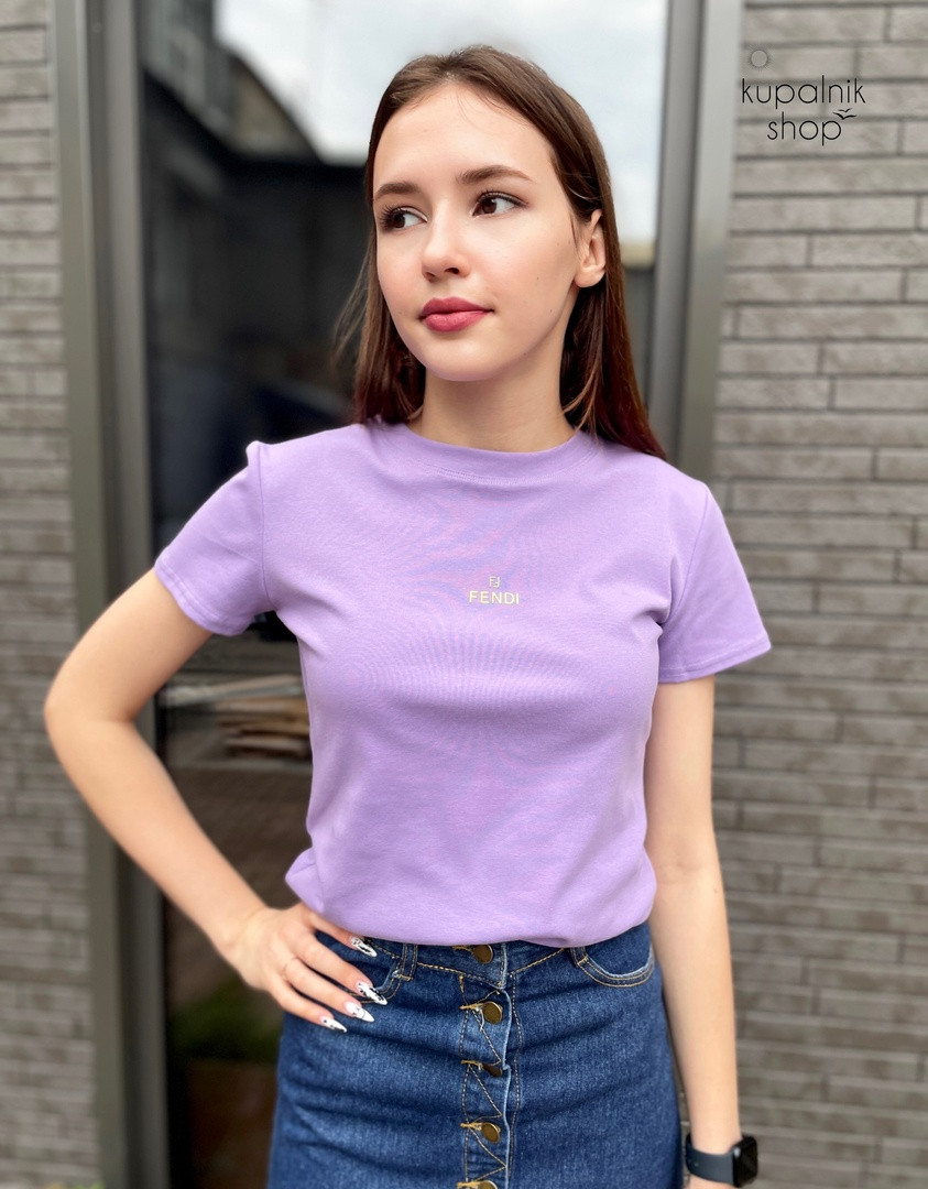 FENDI футболка сиреневая