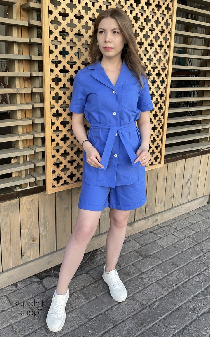 DI MODA костюм рубашка+шорты синий 