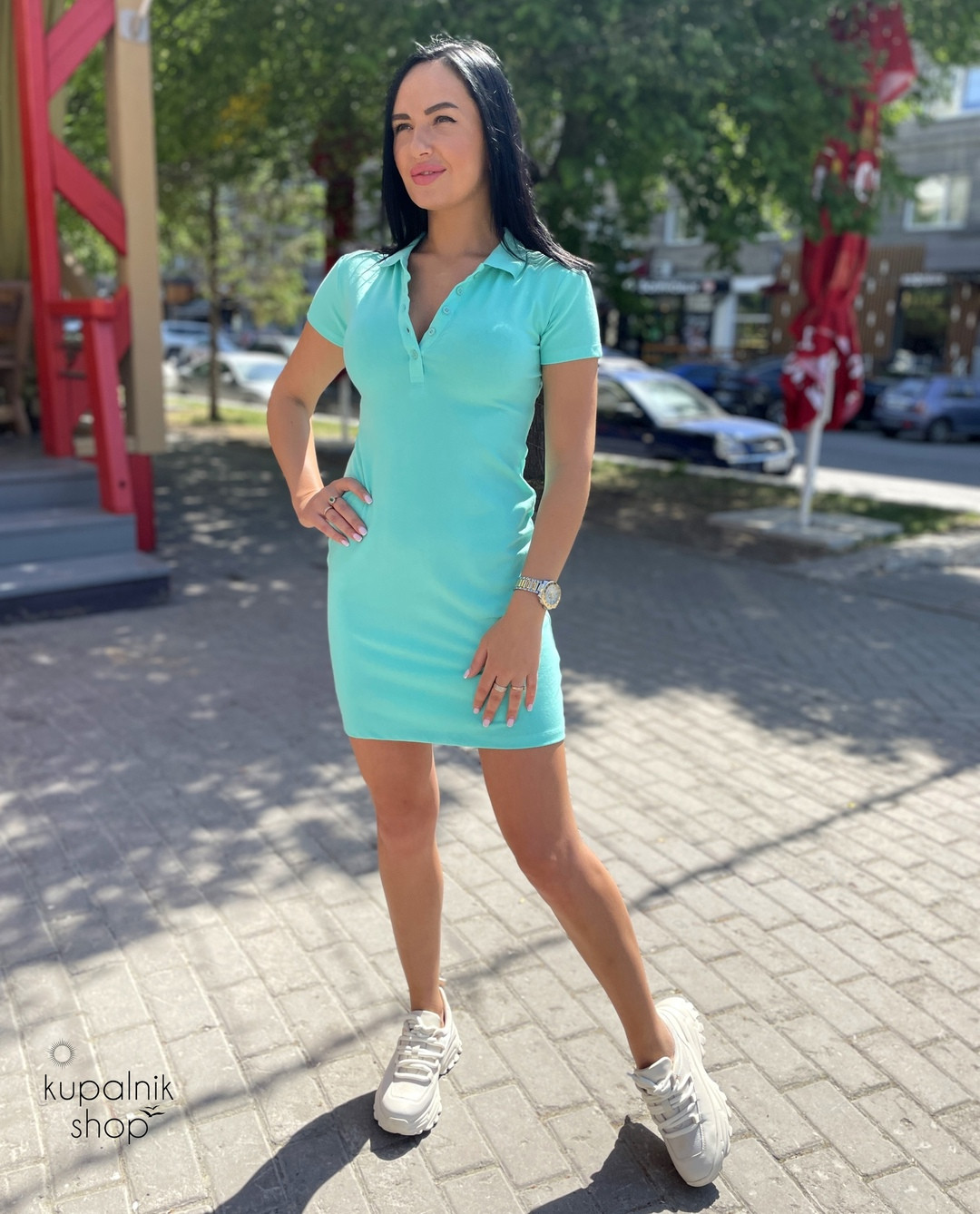 POLO платье мятное