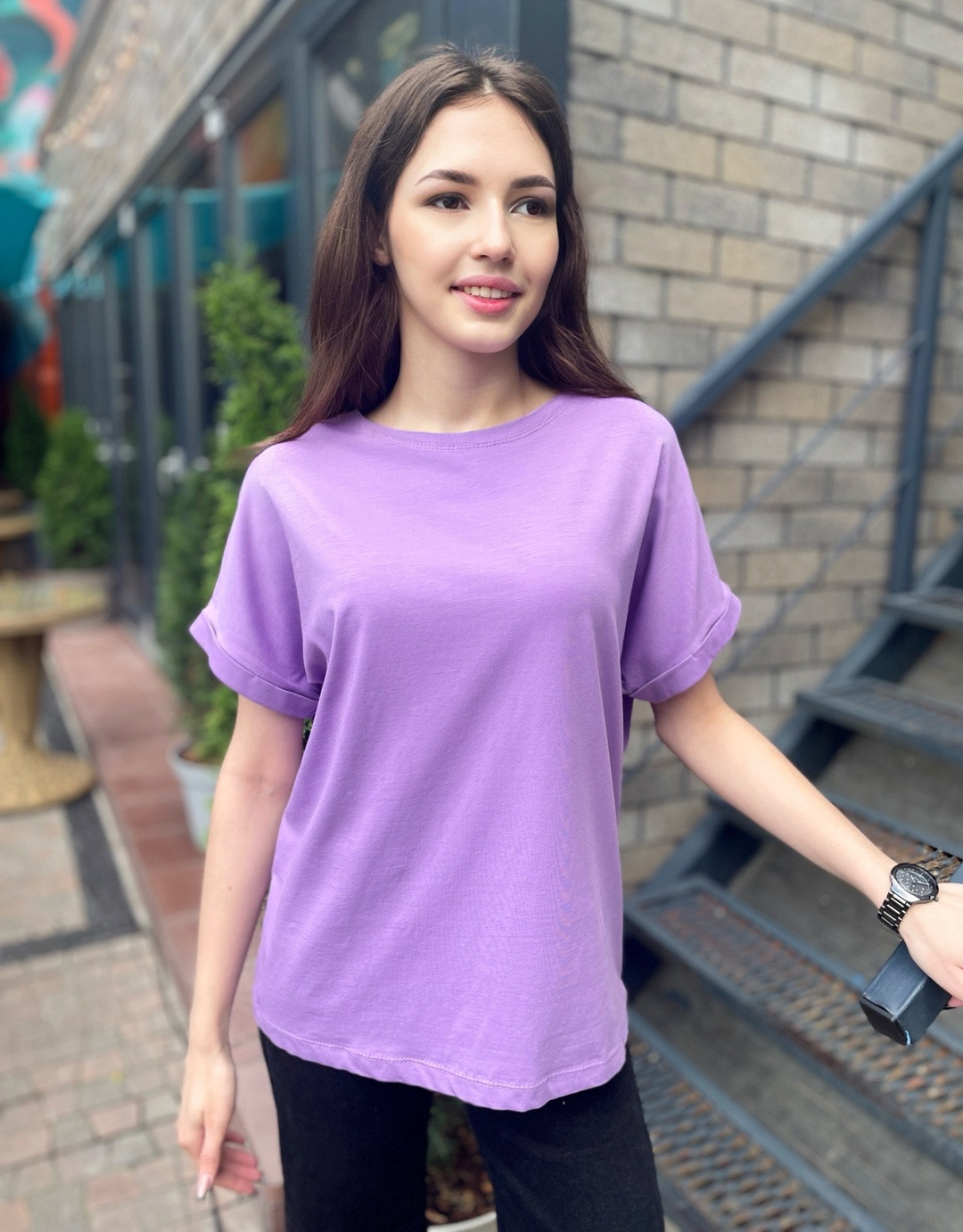 EXCLUSIVE №1 футболка сиреневая