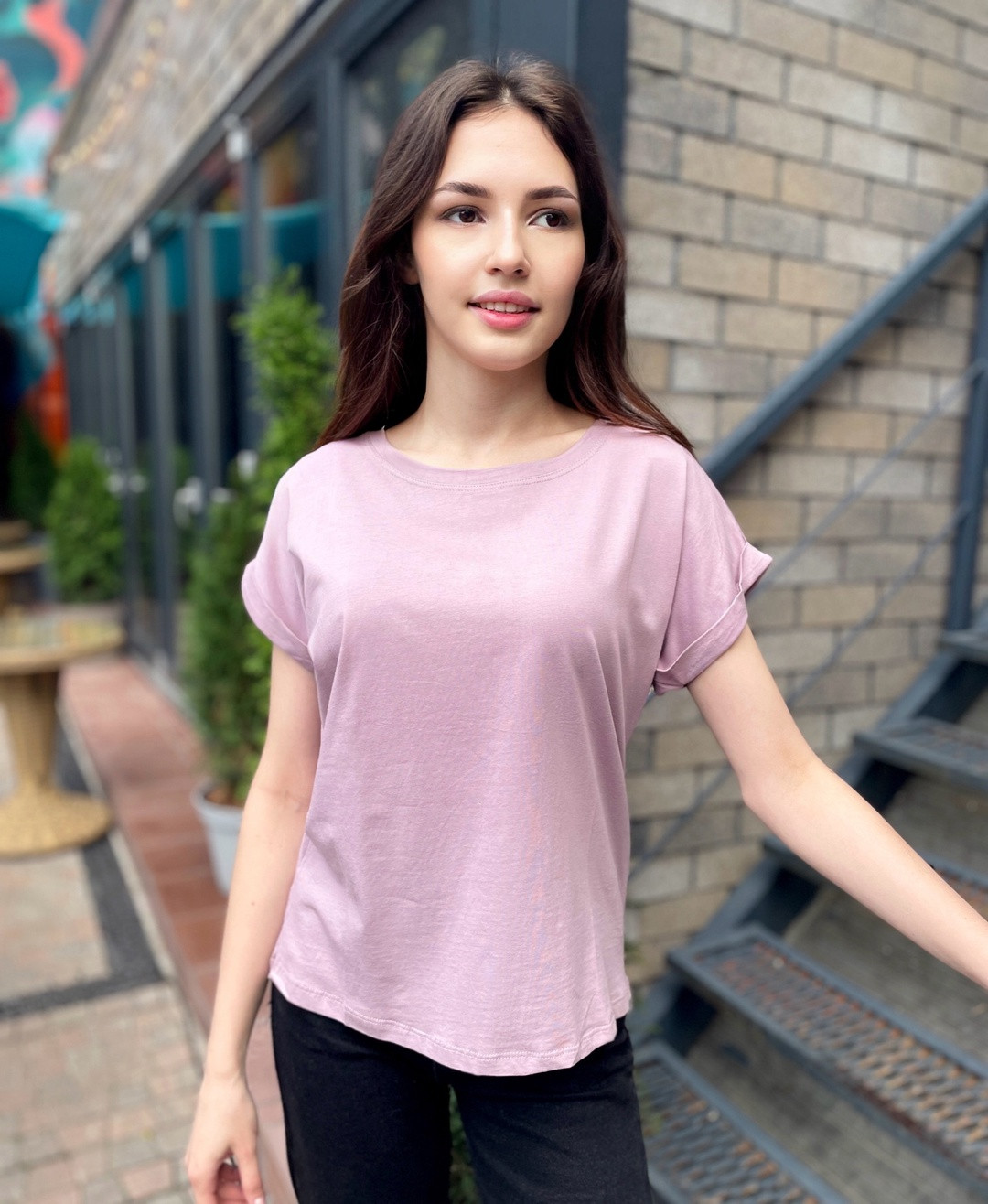 OLIVIA футболка цвет роза