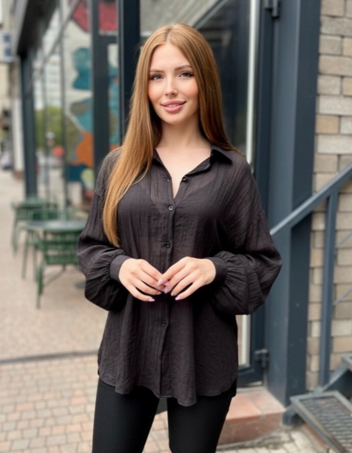 MINA рубашка черная