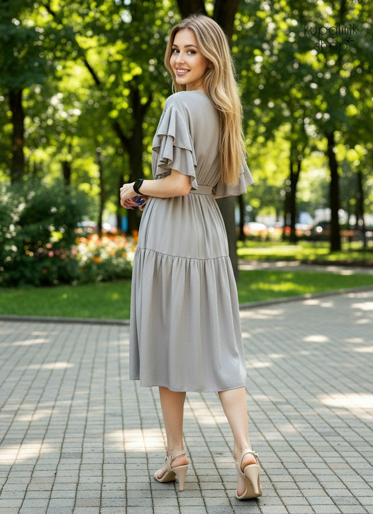 MARINA платье серое